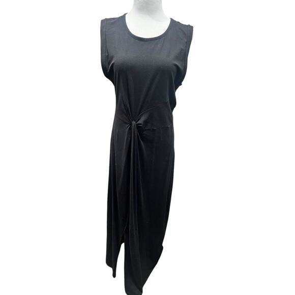 The Limited Women's Black Sleeveless Ruched Fitted Dress SIZE XL - Picture 1 of 7